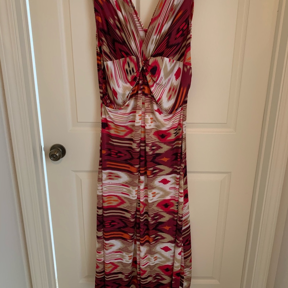 Multi color maxi dress with low back DOTS 3X